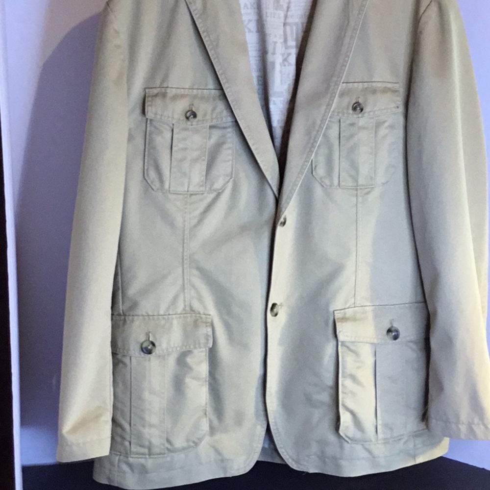 Life Khaki Safari Blazer Mens XL Multi Pocket - Picture 4 of 16